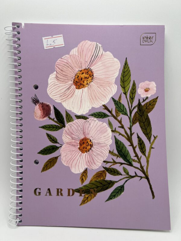 spiral notebook a5 80 sheets flowers